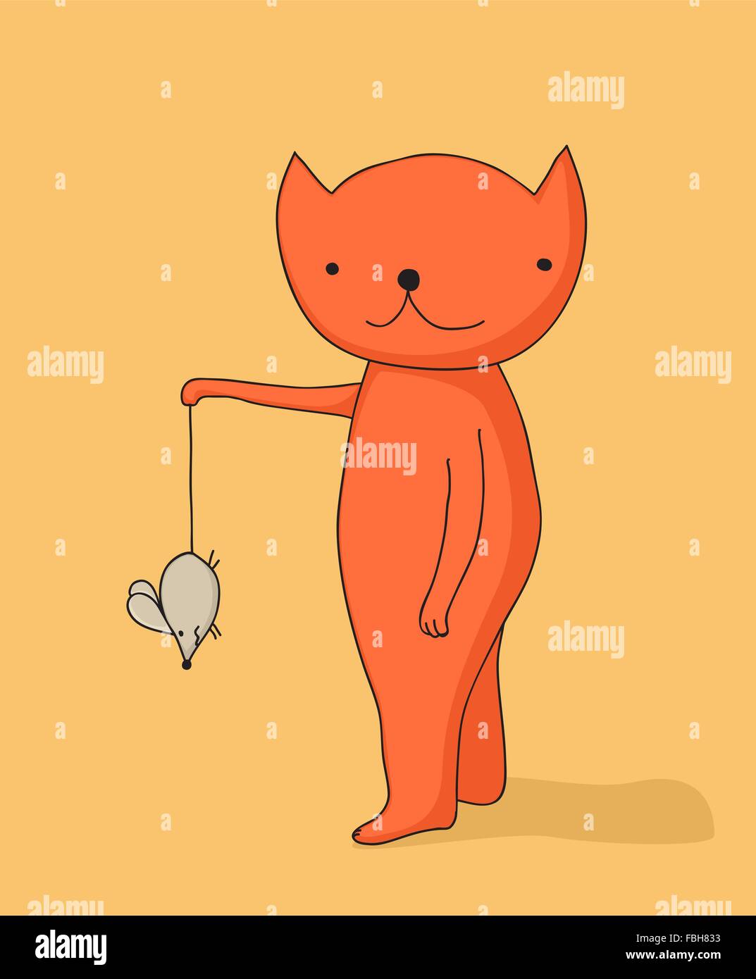Chat Avec Une Souris Banque D Images Vectorielles Alamy