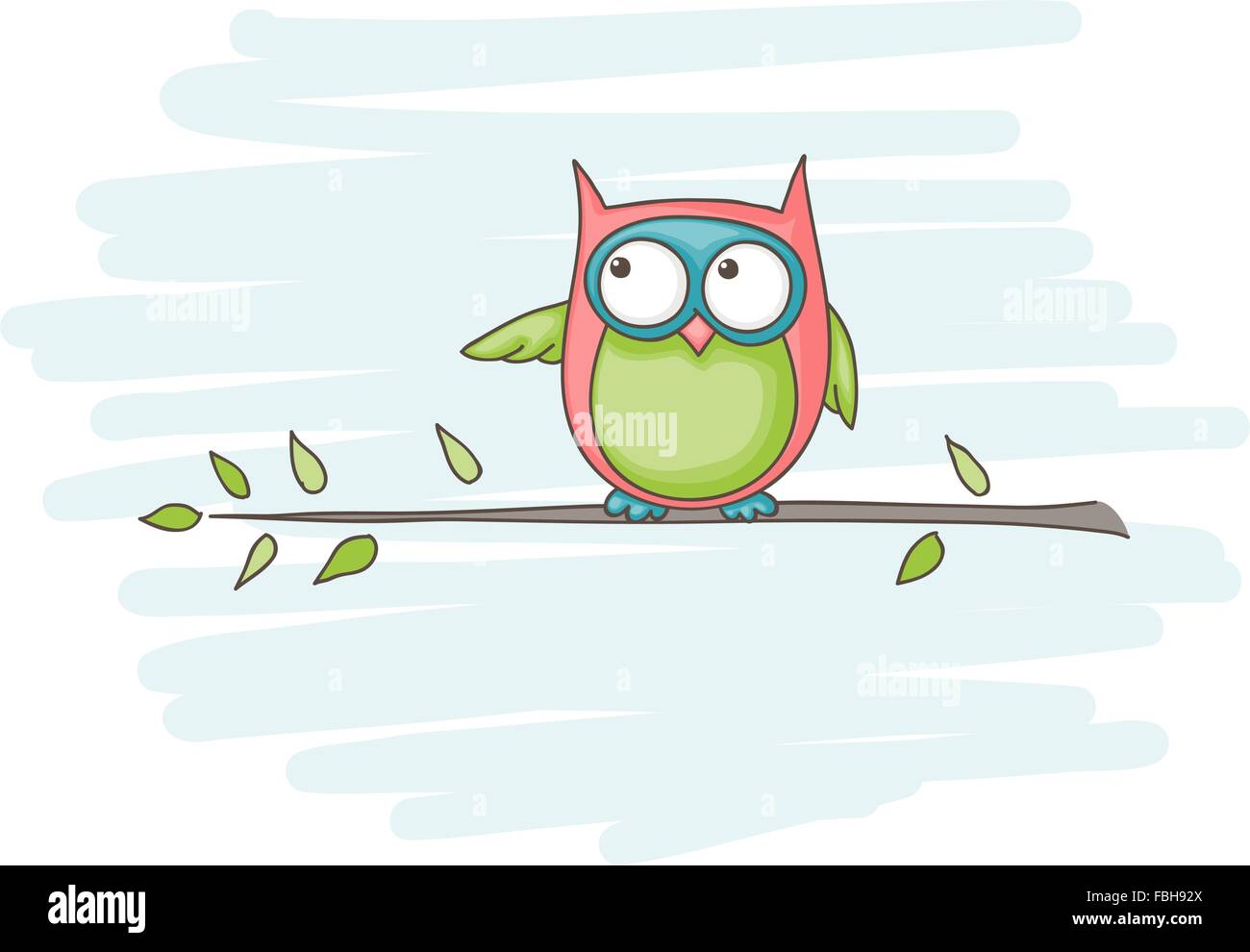 Hibou de dessin animé Banque d'images vectorielles - Alamy