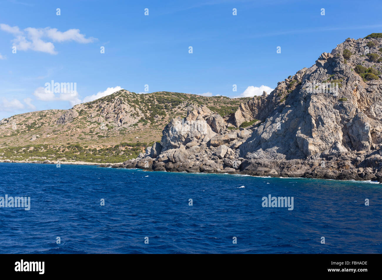 Les montagnes de la côte sud de la Crète, Grèce, à Akrotiri (CAPE) Krios, près de Paleohora Banque D'Images