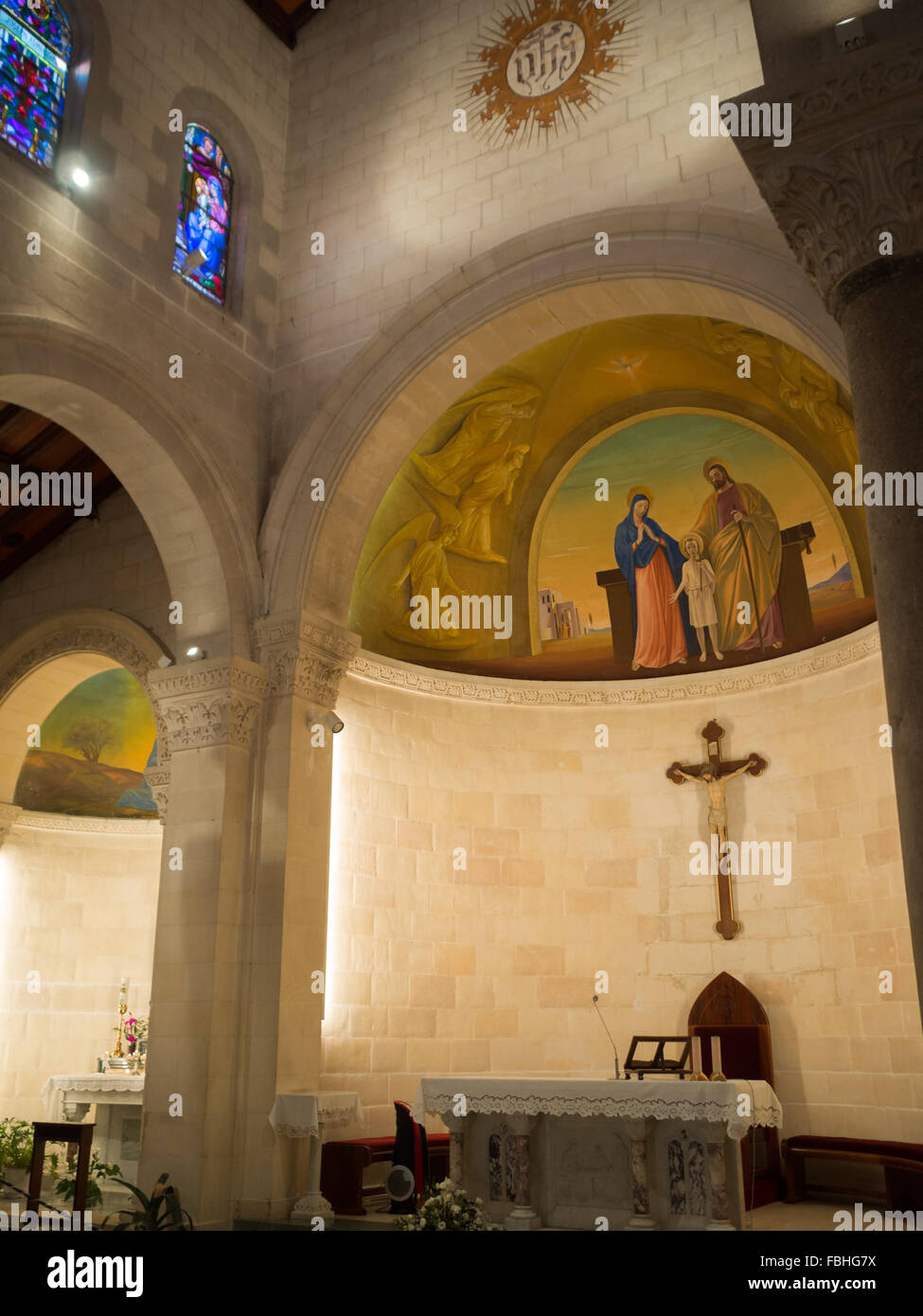 Maître-Autel de l'église St Joseph à Nazareth Banque D'Images