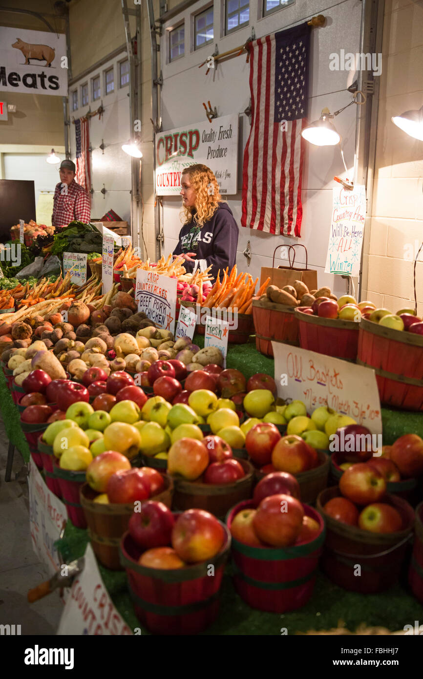 Muskegon, Michigan - Le marché des producteurs de Muskegon. Banque D'Images