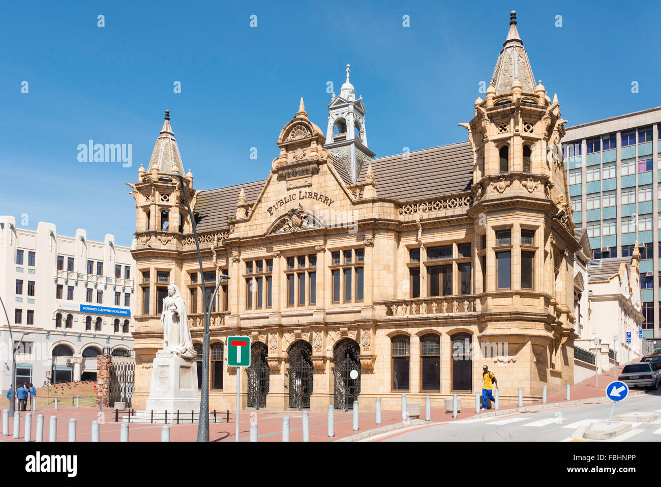 Ancien bâtiment de la bibliothèque publique, de la place du marché, Port Elizabeth, Nelson Mandela Bay, municipalité Province orientale du Cap, Afrique du Sud Banque D'Images