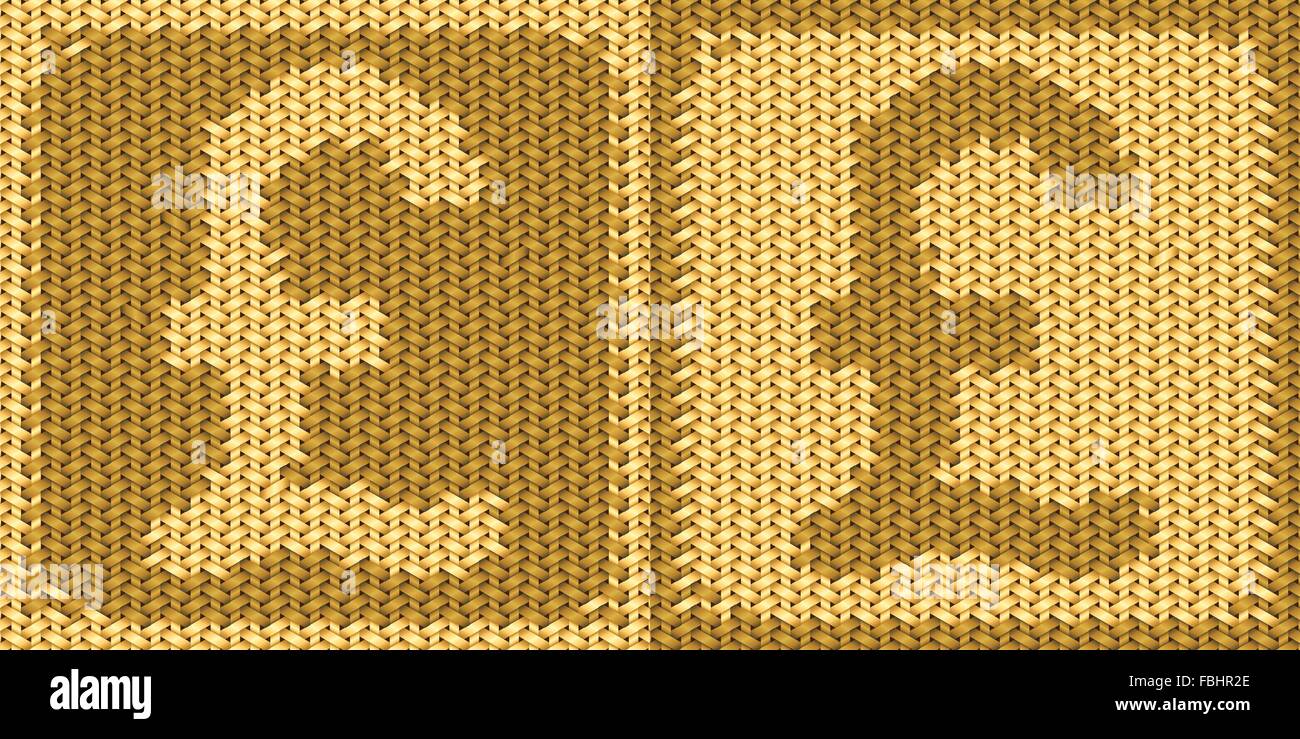 La livre sterling du signe, symbole sur la broderie Illustration de Vecteur