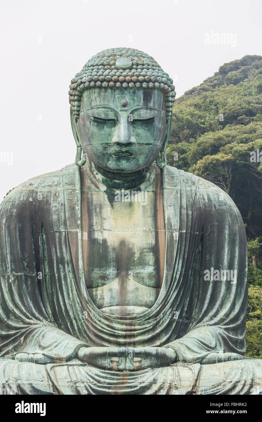 Le grand Bouddha du Temple Kotokuin à Kamakura, au Japon. Banque D'Images