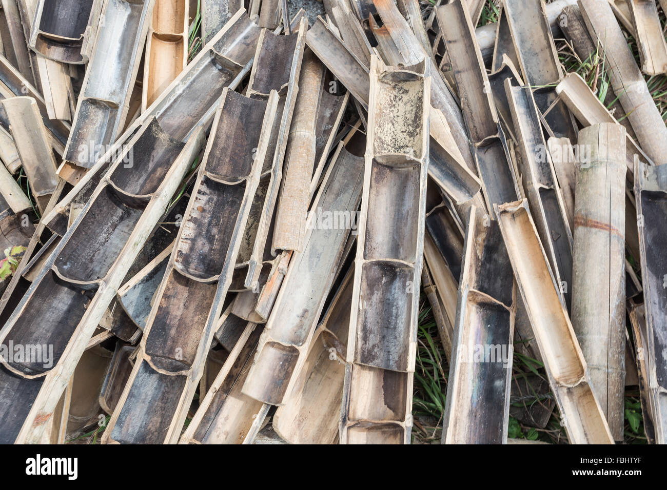 Bambou pour construction site Banque D'Images