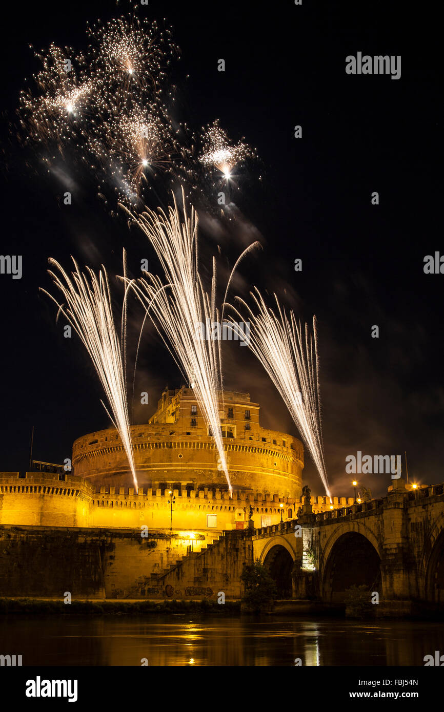 Le moulinet de reconstitution de Castel Sant'Angelo, à Rome pour la fête de la ville, 29 juin Banque D'Images