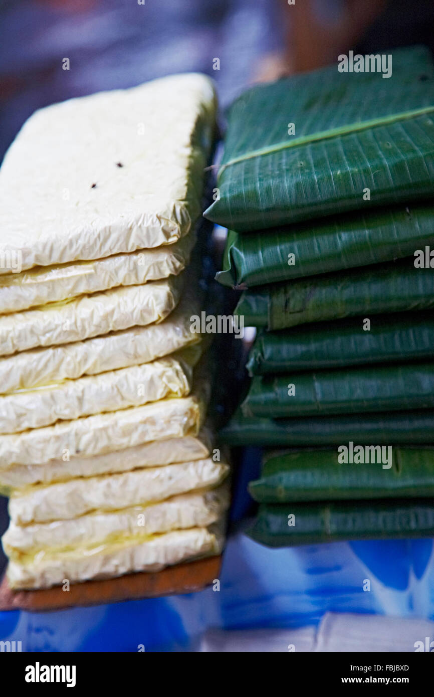 Le tempeh, soja, palme, paniers, superposés, NAPLES, ITALY, Europe Banque D'Images