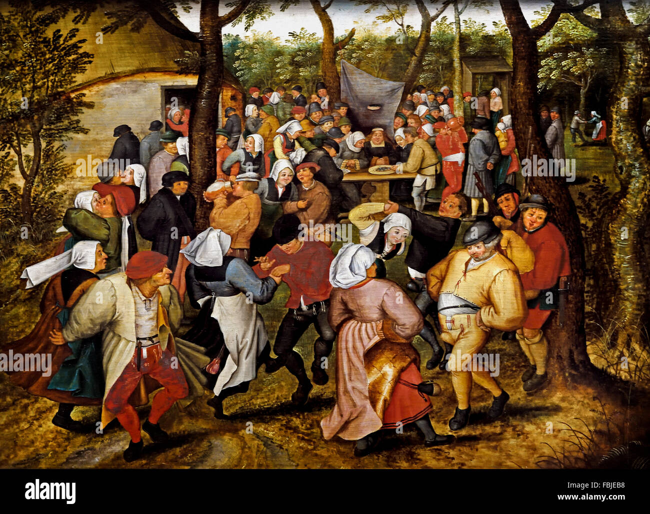 Danse de mariage en plein air 1614 Pieter Brueghel le Jeune Belge Flamand 1616-1647 Belgique Banque D'Images