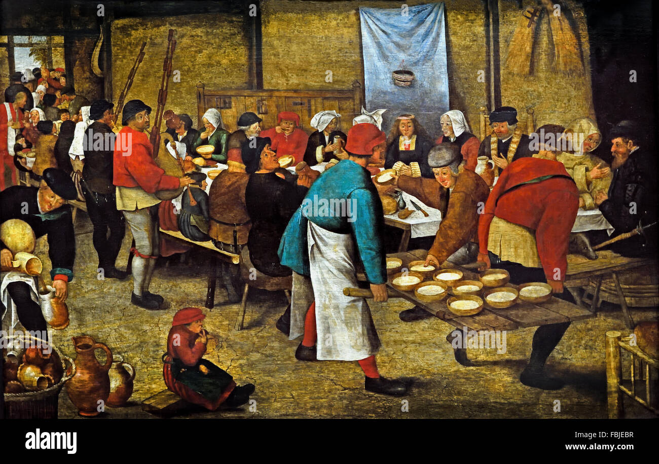 PIETER Brueghel le Jeune 1616-1647 LE MARIAGE PAYSAN Belge flamande Belgique Banque D'Images