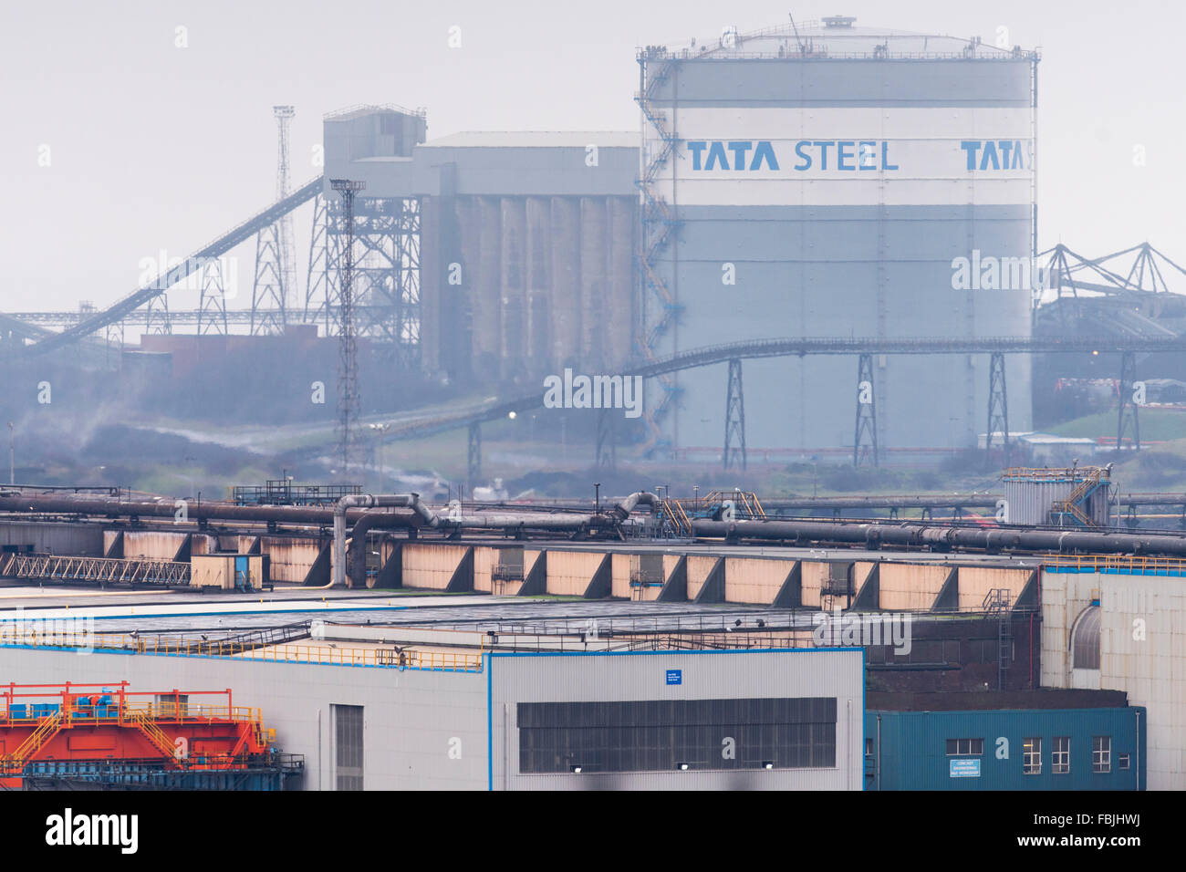 Tata Steel steel works à Port Talbot, Pays de Galles du Sud. Banque D'Images