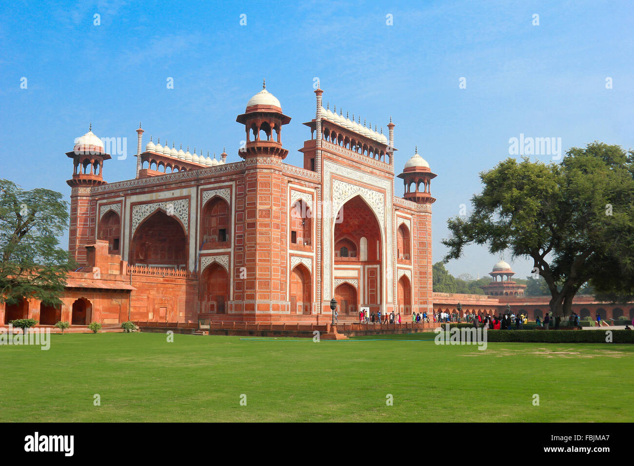 La grande porte du Taj (Darwaza-i-Rauza) Banque D'Images