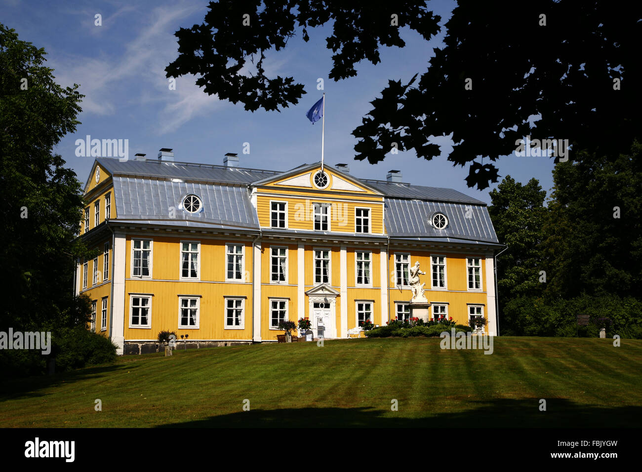 Mustion linna, Mustio château en bois, Svartå Manor, Finlande Suomi Banque D'Images