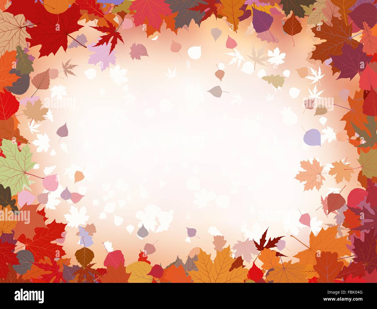 Les feuilles d'automne bordure pour votre texte. EPS 8 Illustration de Vecteur