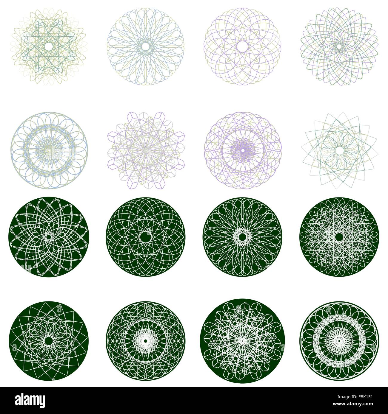 Rosette guillochée, vector pattern. EPS 8 Illustration de Vecteur