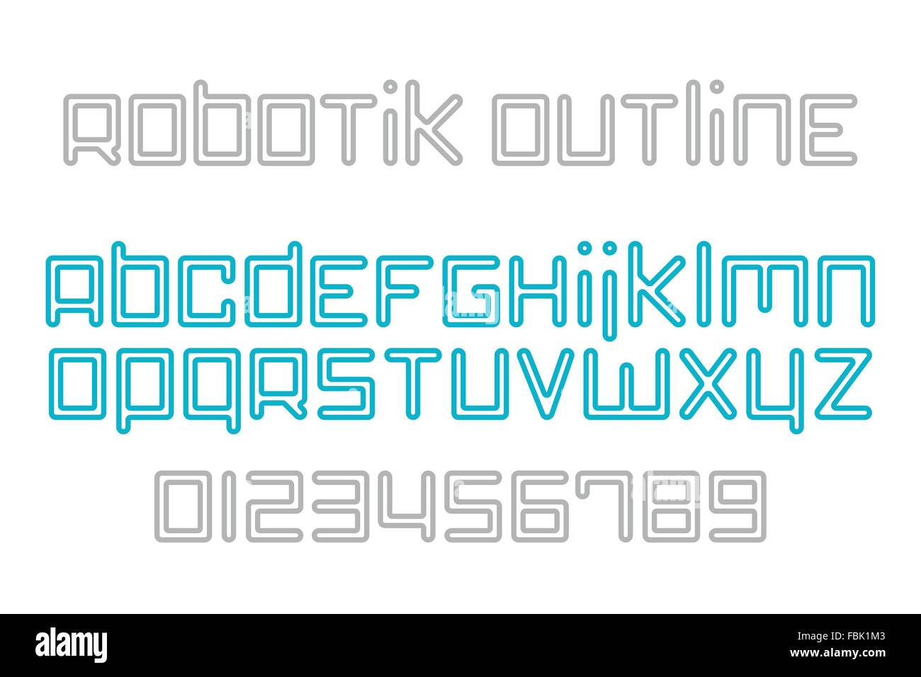Ensemble de lettres de l'alphabet et des chiffres stylisés isolé sur fond blanc. alphabet latin. design décoratif, commerciale vecteur Illustration de Vecteur