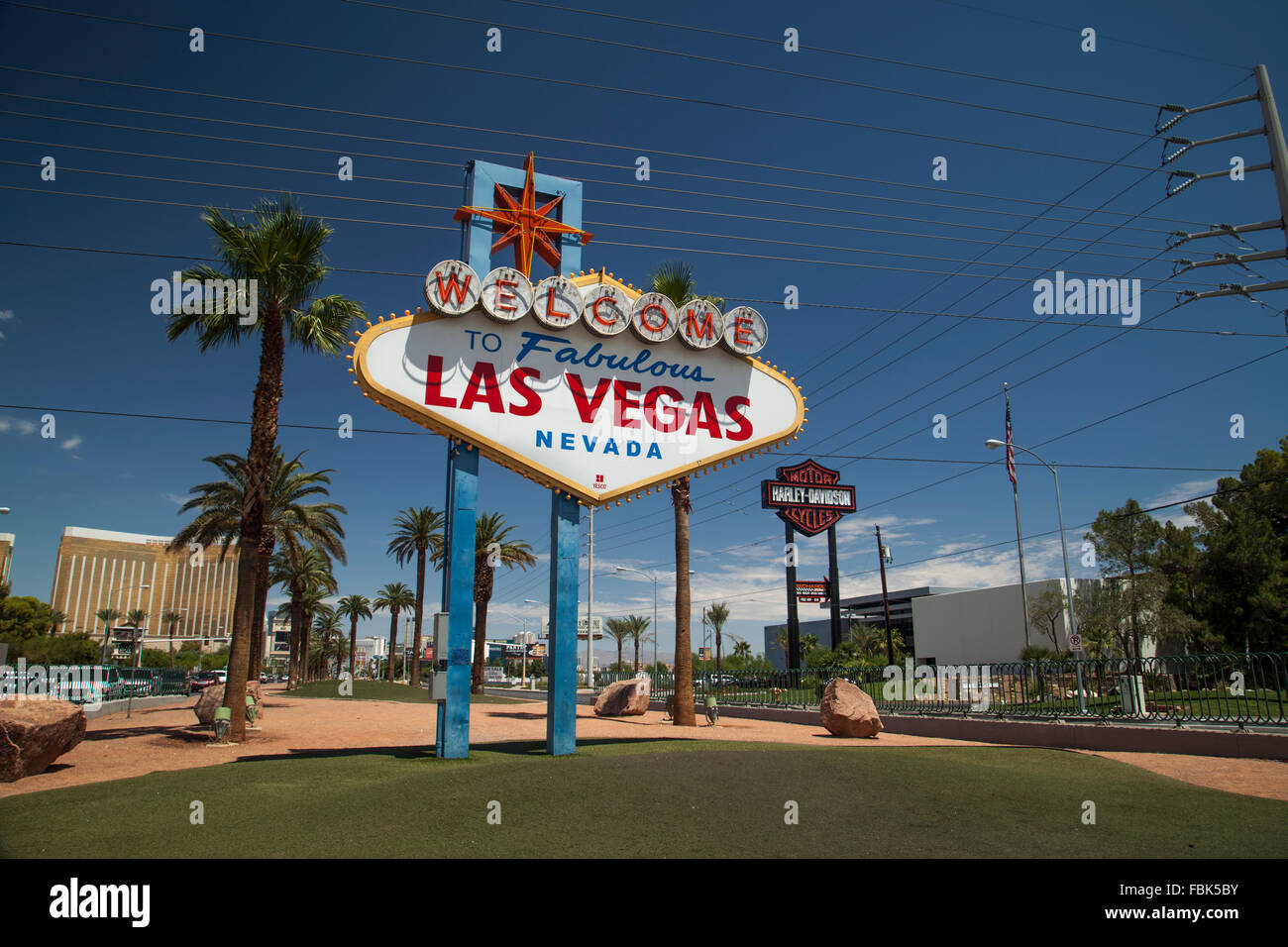 Le 'Welcome to Las Vegas' signe sur le Strip, Las Vegas Banque D'Images