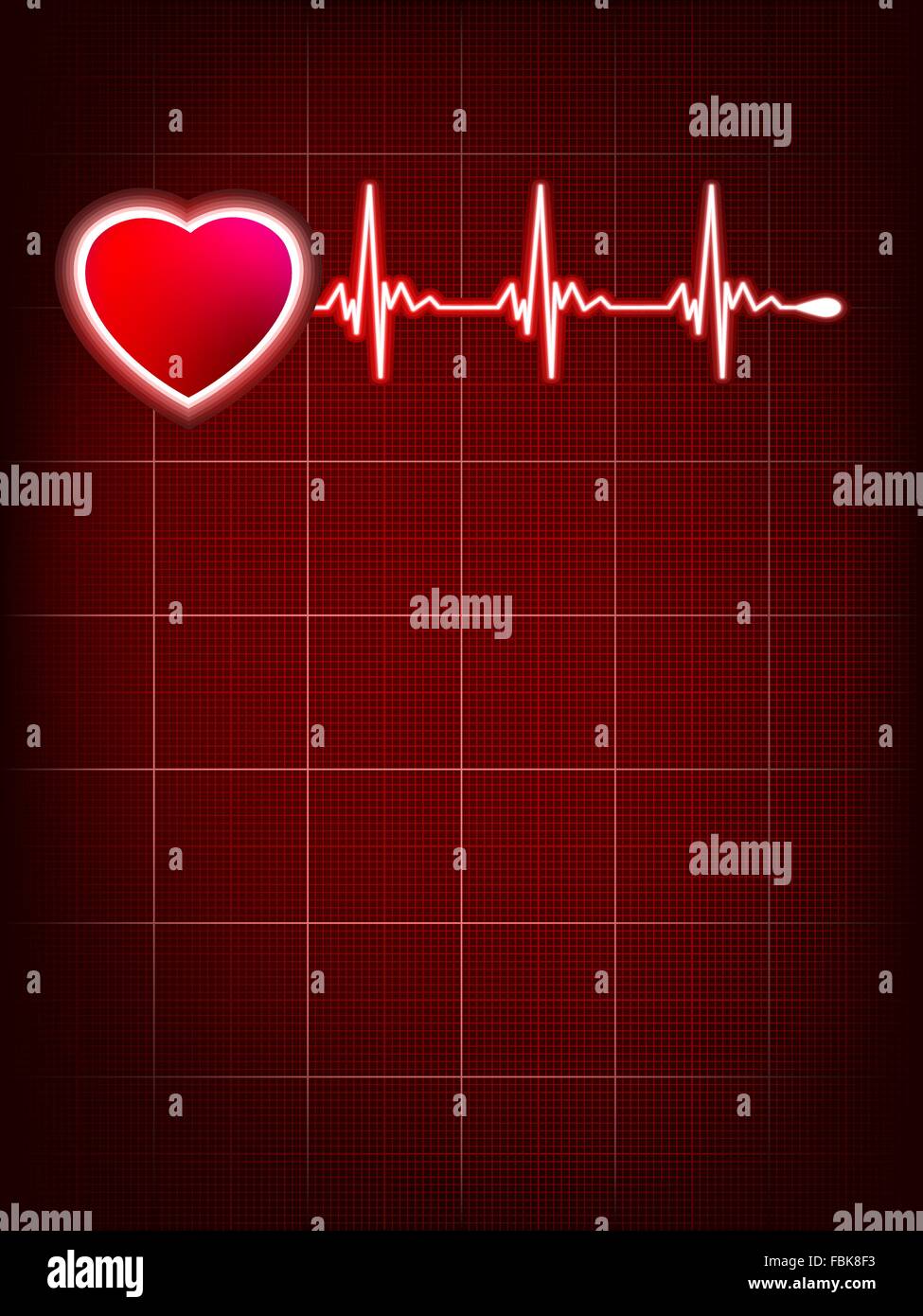 Moniteur de signaux électrocardiogramme. EPS 10 Illustration de Vecteur