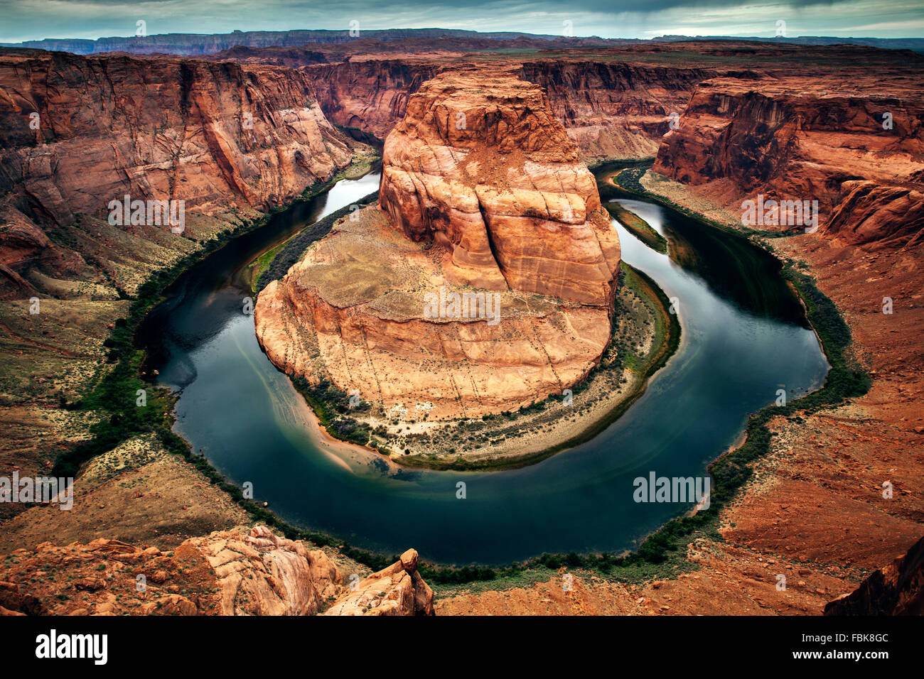 Horseshoe Bend, Colorado River près de Page, Arizona Banque D'Images