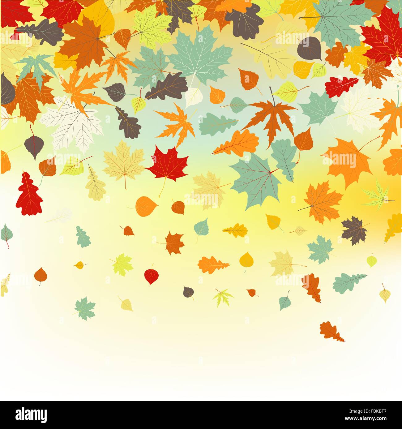Fond coloré de feuilles mortes. EPS 8 Illustration de Vecteur