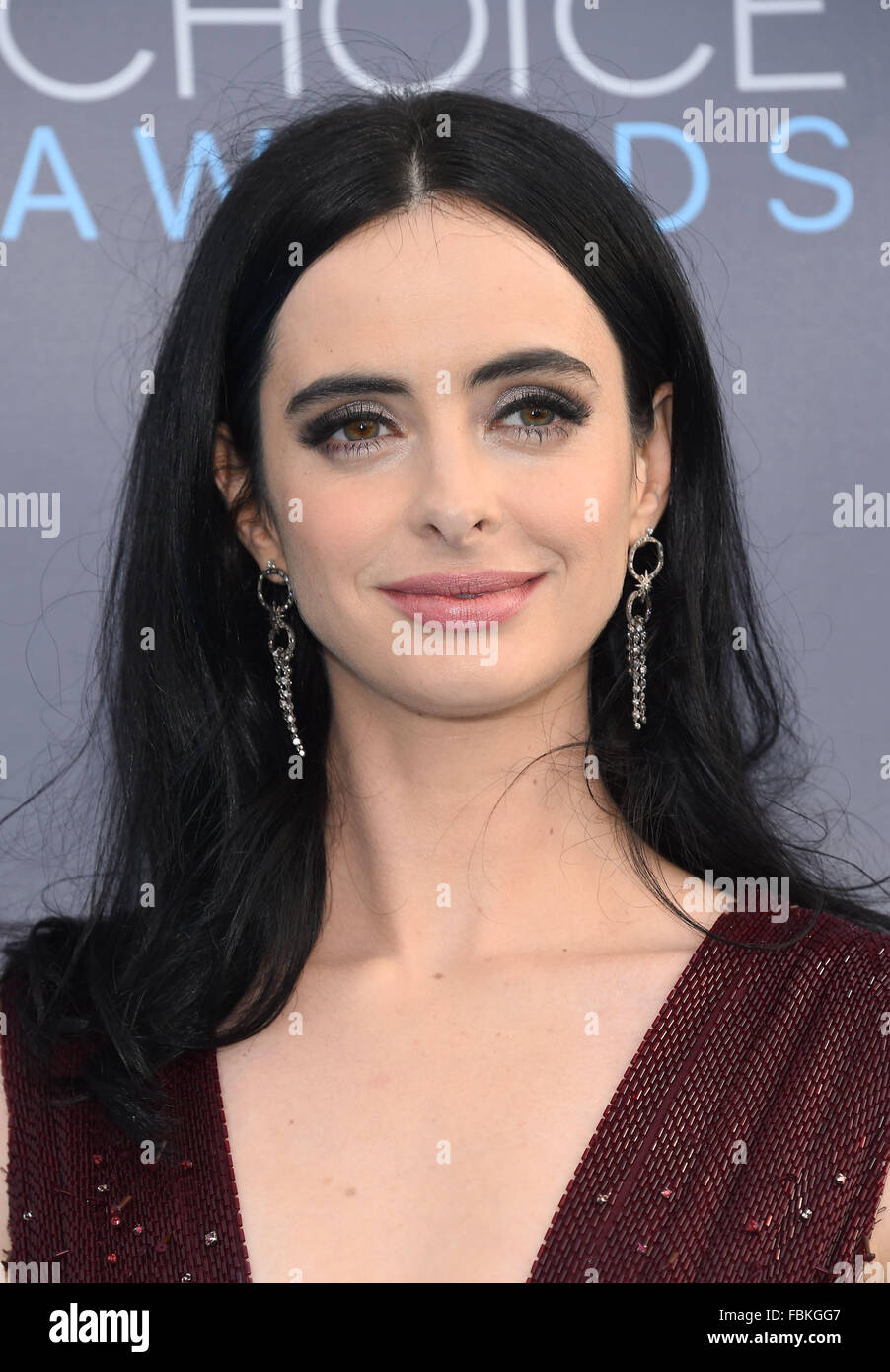 Santa Monica, Californie, USA. 17 Jan, 2016. Krysten Ritter arrive pour le 2016 Critics' Choice Awards à Barker Hanger. Credit : Lisa O'Connor/ZUMA/Alamy Fil Live News Banque D'Images