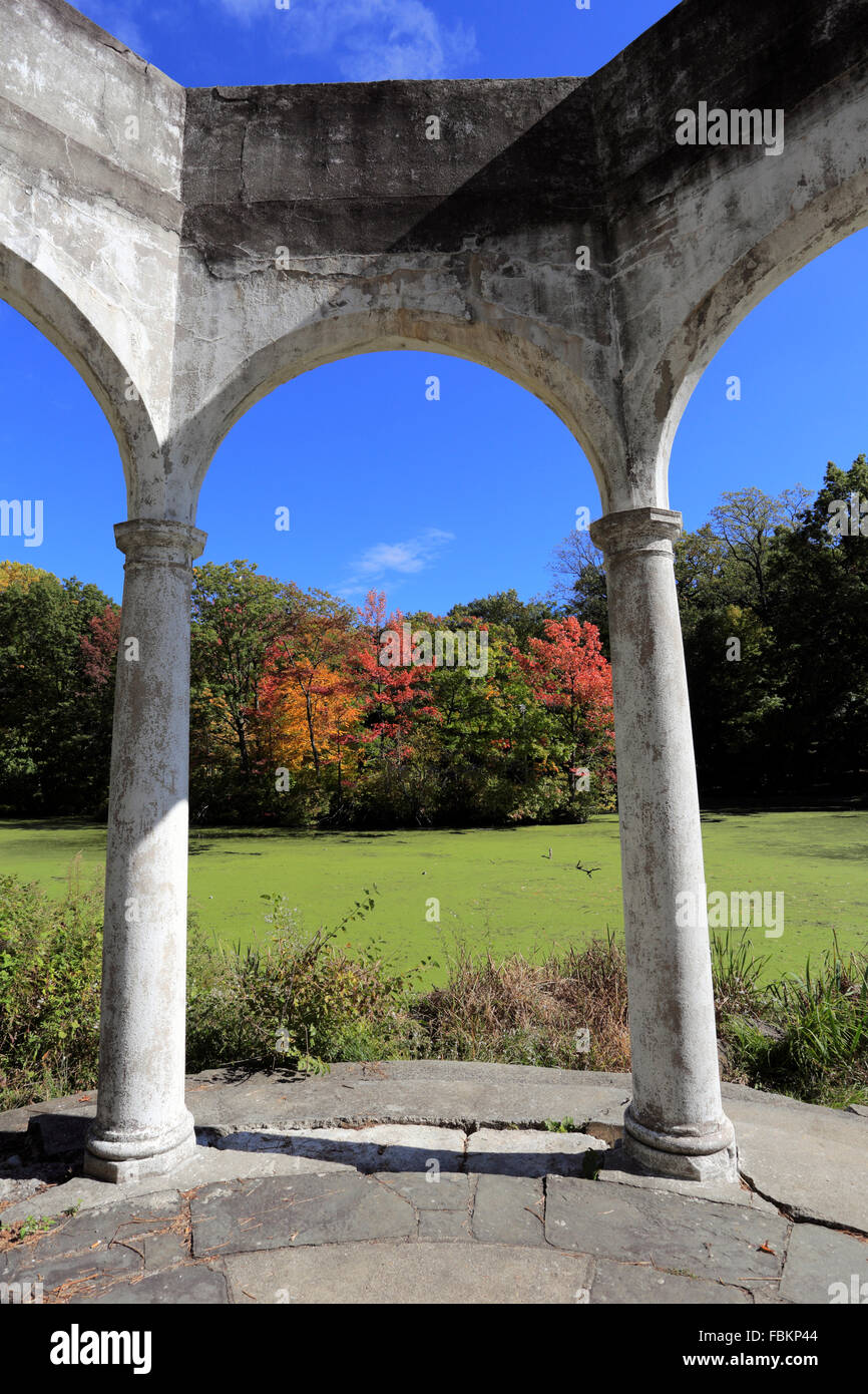 Gazebo Tibbetts Brook Park Yonkers, New York Banque D'Images