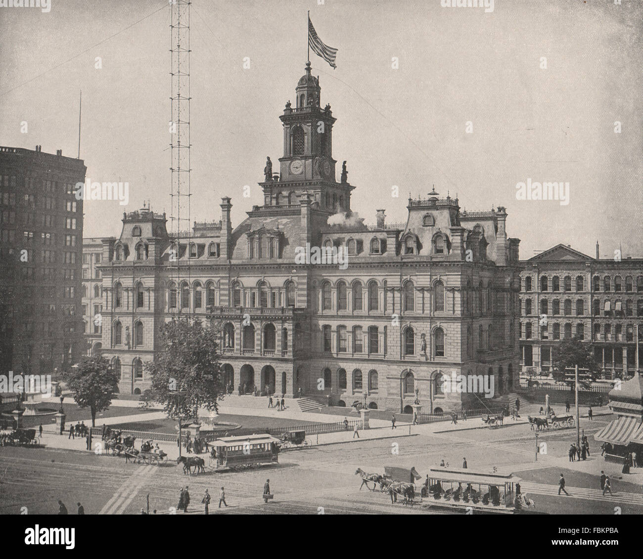 L'ancien hôtel de ville, Campus Martius, Detroit, Michigan. Démoli en 1961, 1895 Banque D'Images