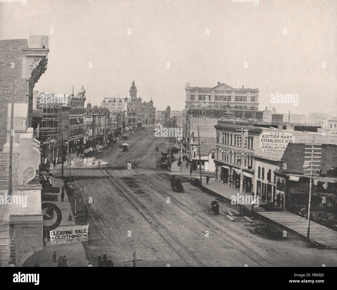 Main Street, Winnipeg (à Pioneer Ave, à l'Amérique). Manitoba, Canada, 1895 Banque D'Images