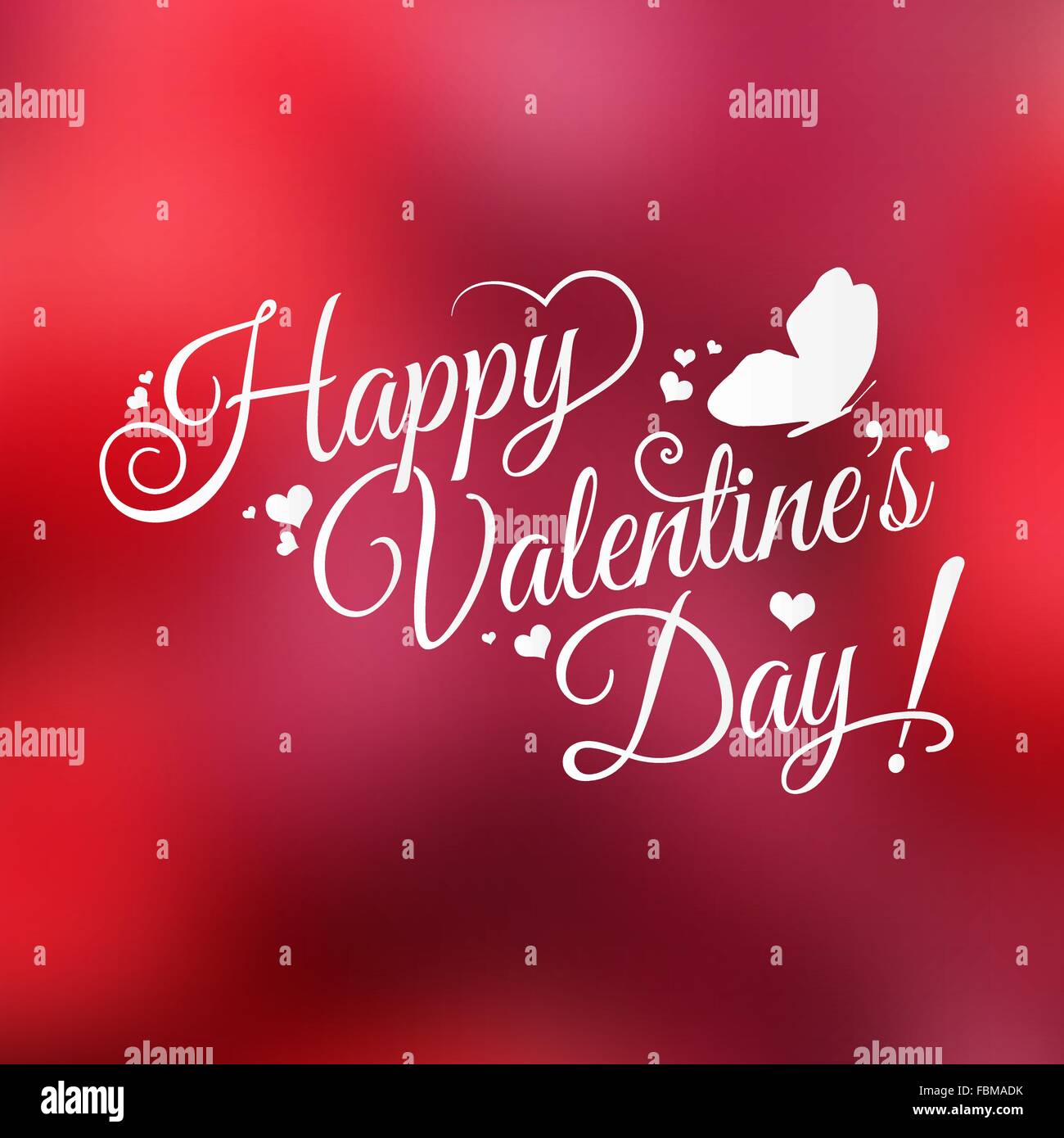 Happy Valentine's Day part le lettrage sur fond flou pour votre conception Illustration de Vecteur