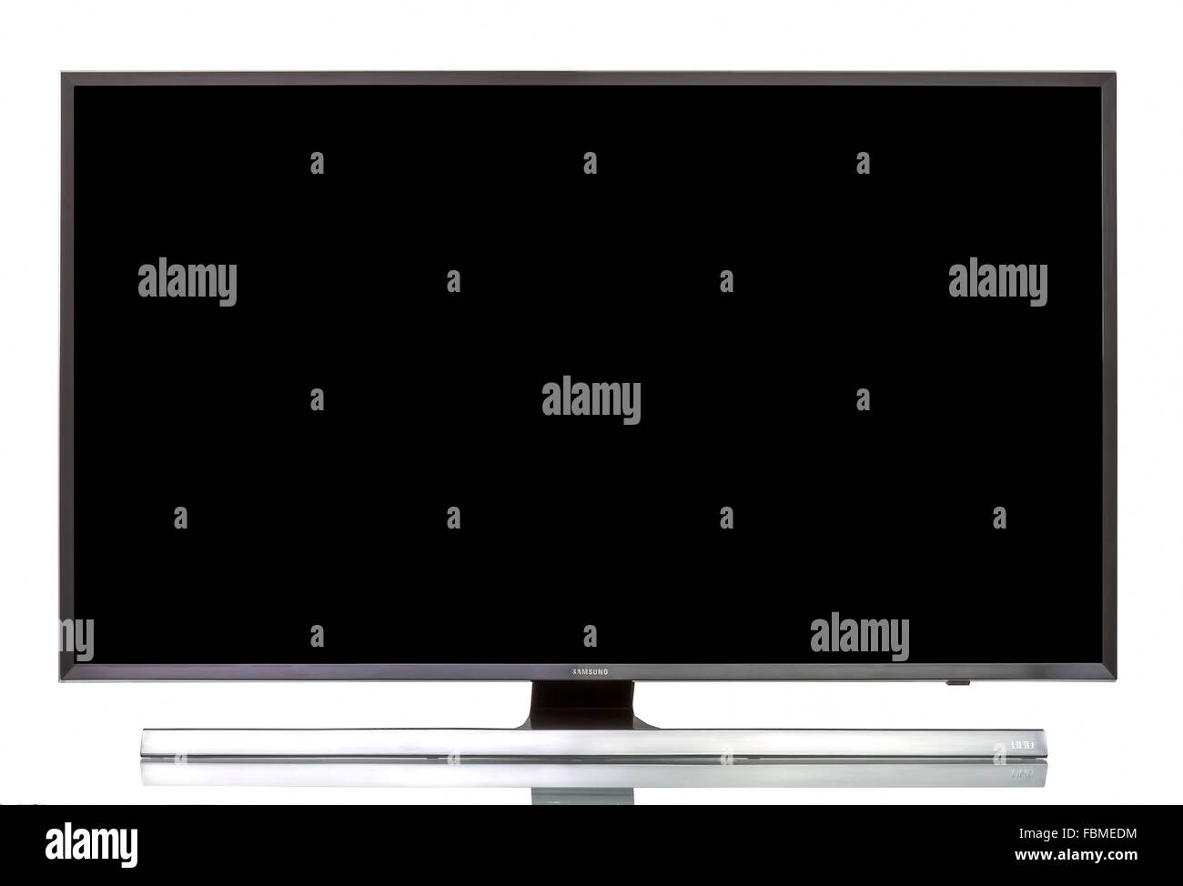 Portrait d'un Samsung 4K UHD JU7000 Smart TV - 40" (40,0" Diag.) Banque D'Images