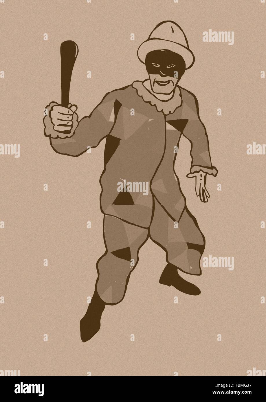 Vintage Harlequin Banque D'Images