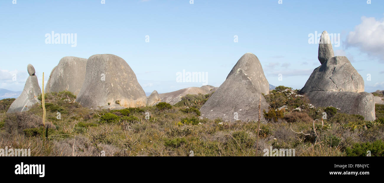 Des formations de roche de granit à Waychinicup National Park, Australie occidentale Banque D'Images