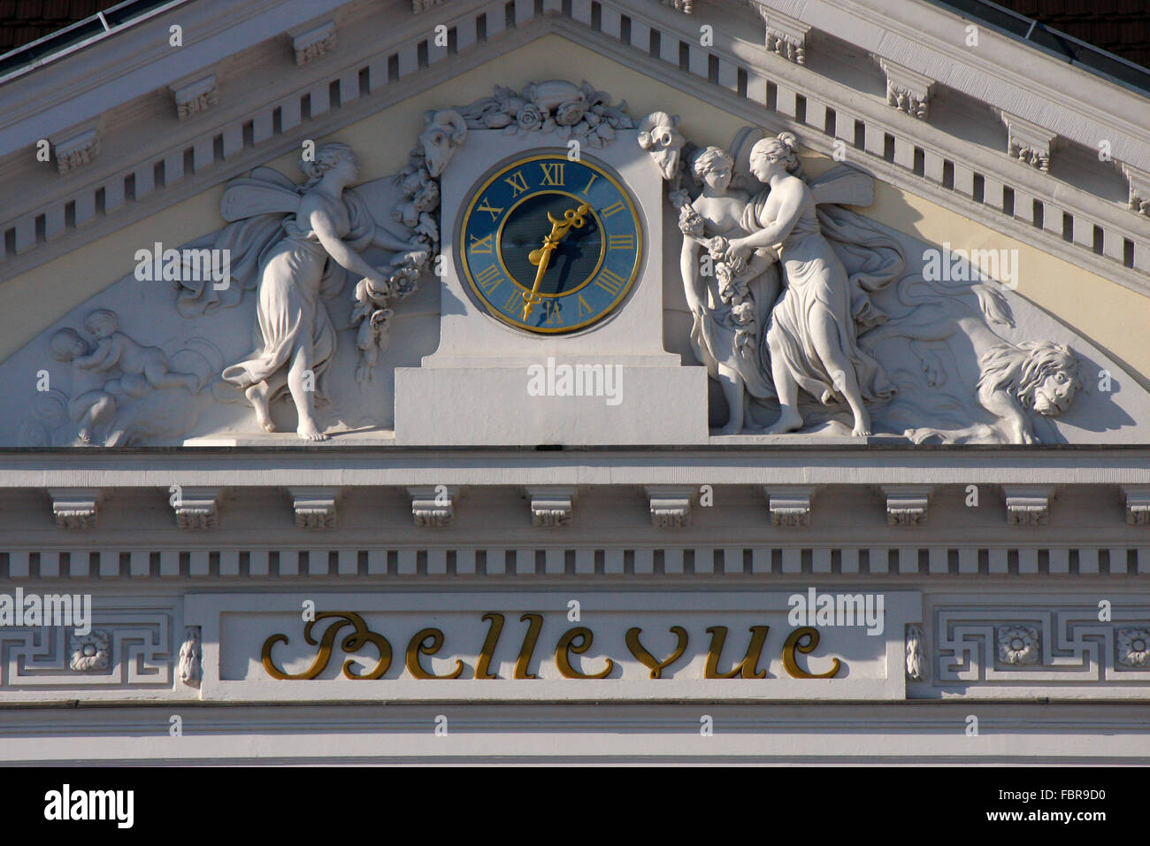 Das Schloss Bellevue, Amtssitz des deutschen Bundespraesidenten, Berlin-Tiergarten. Banque D'Images
