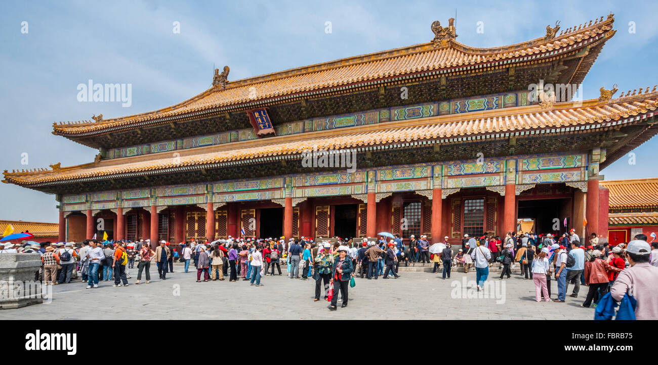 La Chine, Pékin, La Cité Interdite, Qian Qing Gong, le Palais de la pureté céleste Banque D'Images