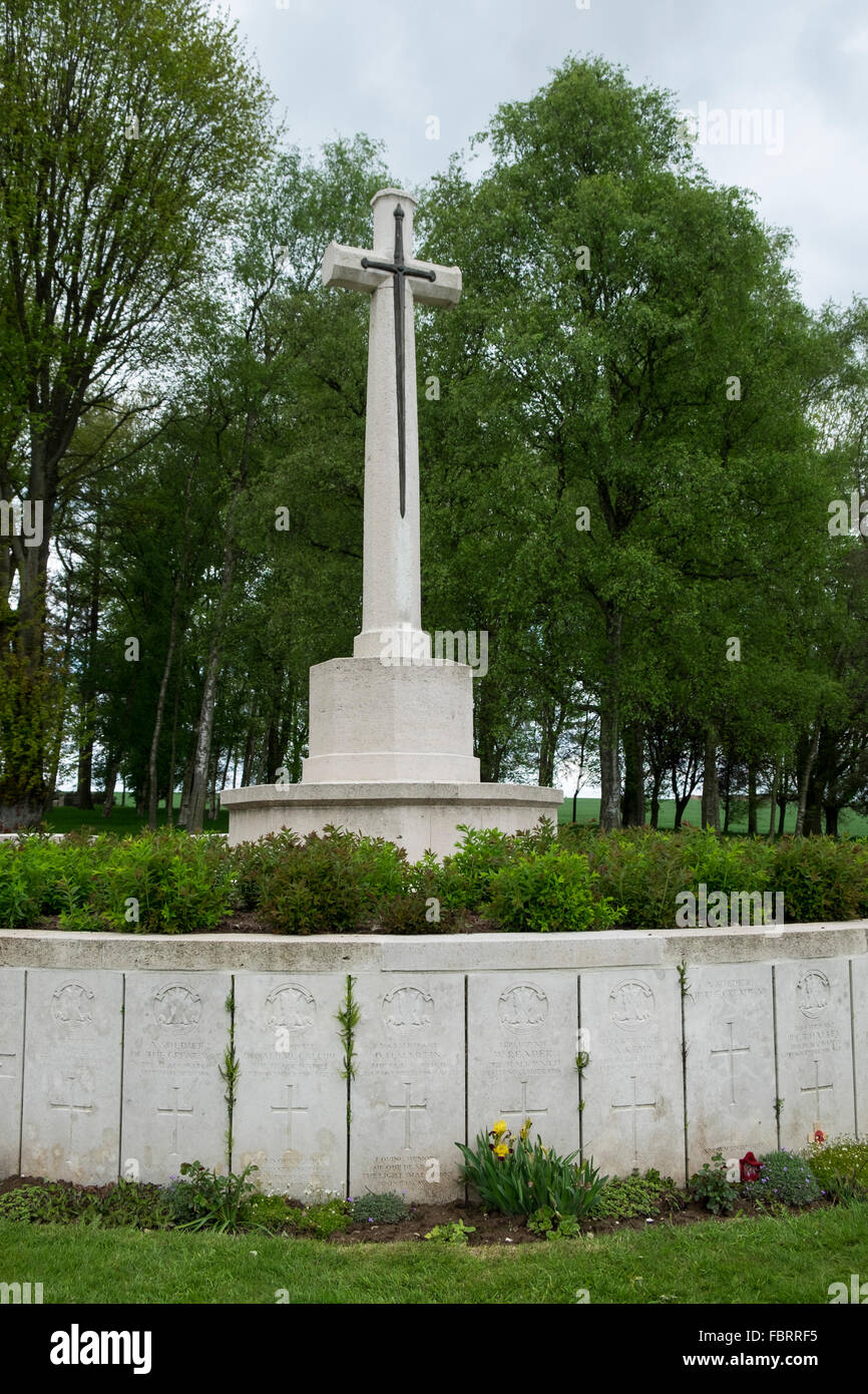 Hunter's Commonwealth War Graves Commission Cemetery, Beaumont-Hamel Memorial Park, Beaumont-Hamel. Banque D'Images