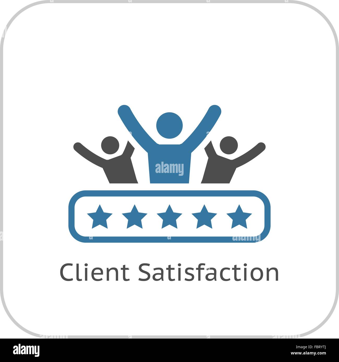 L'icône de la satisfaction du client. Modèle plat. Illustration de Vecteur