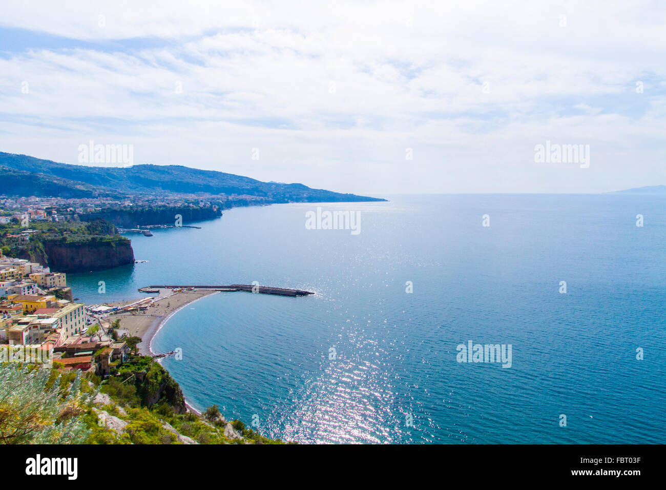 Vue sur Sorrente - côte amalfitaine - Italie Banque D'Images