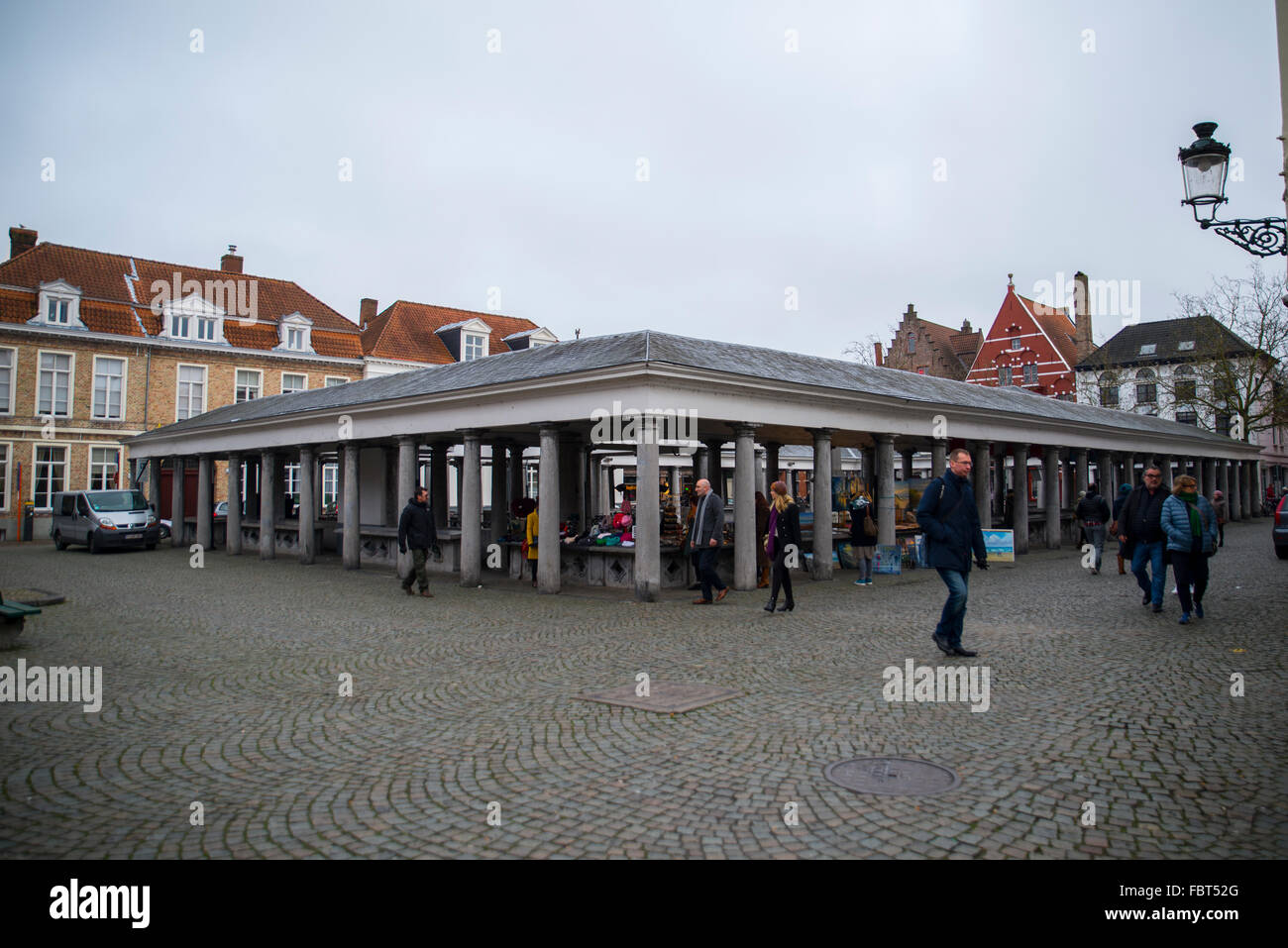 Marché aux poissons, Bruges Banque D'Images