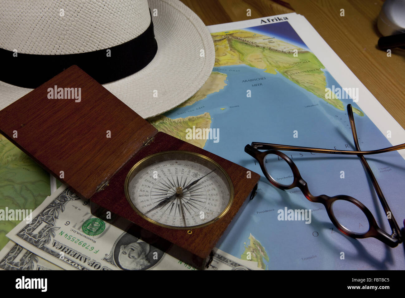 La planification d'un voyage en Afrique Banque D'Images