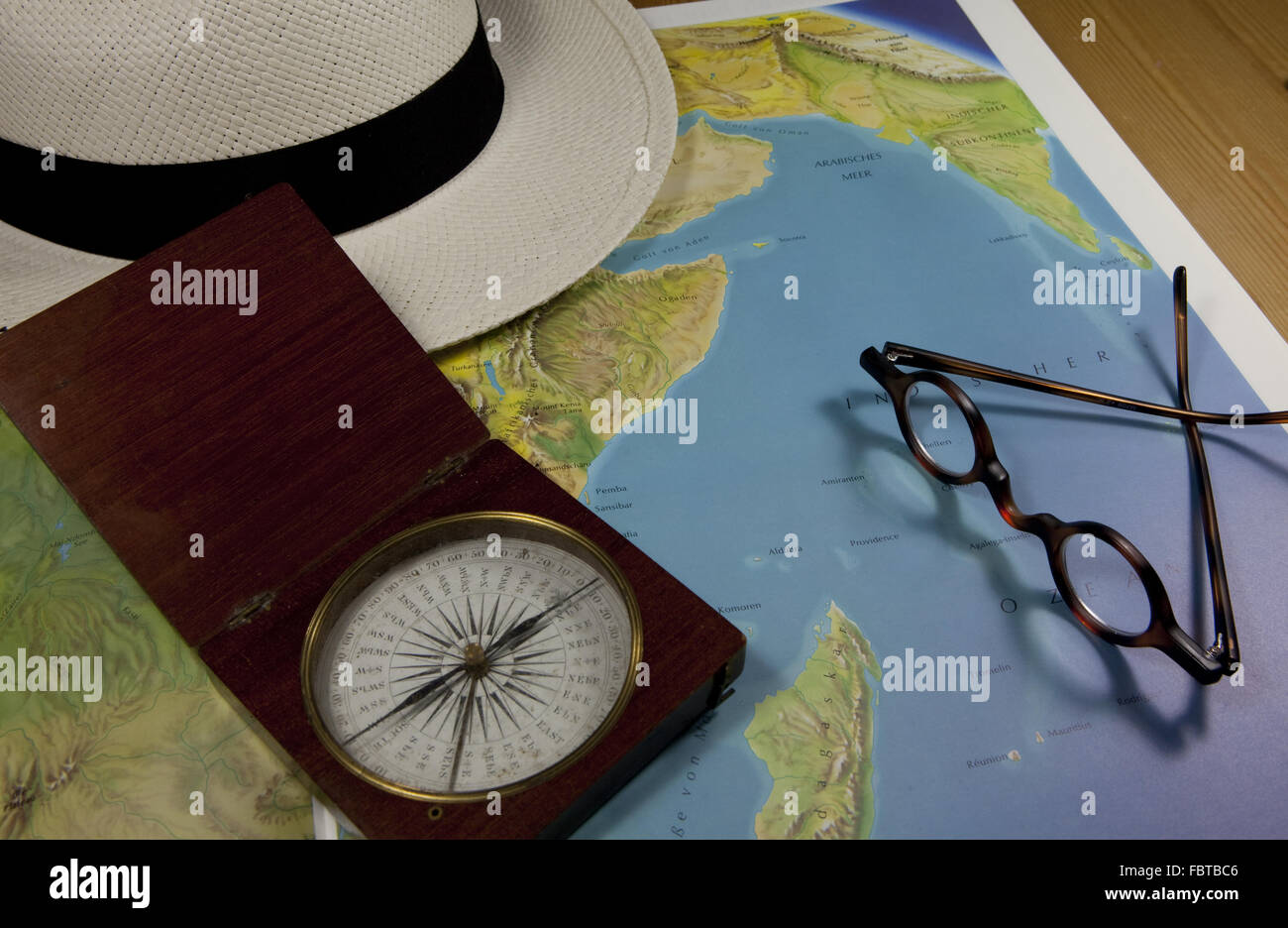 La planification d'un voyage en Afrique Banque D'Images