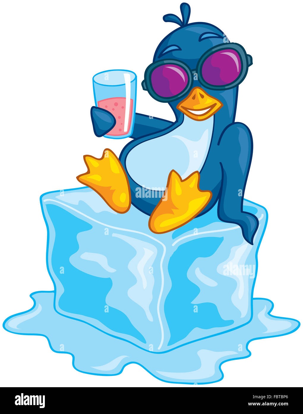 Pingouin sur la glace Banque D'Images