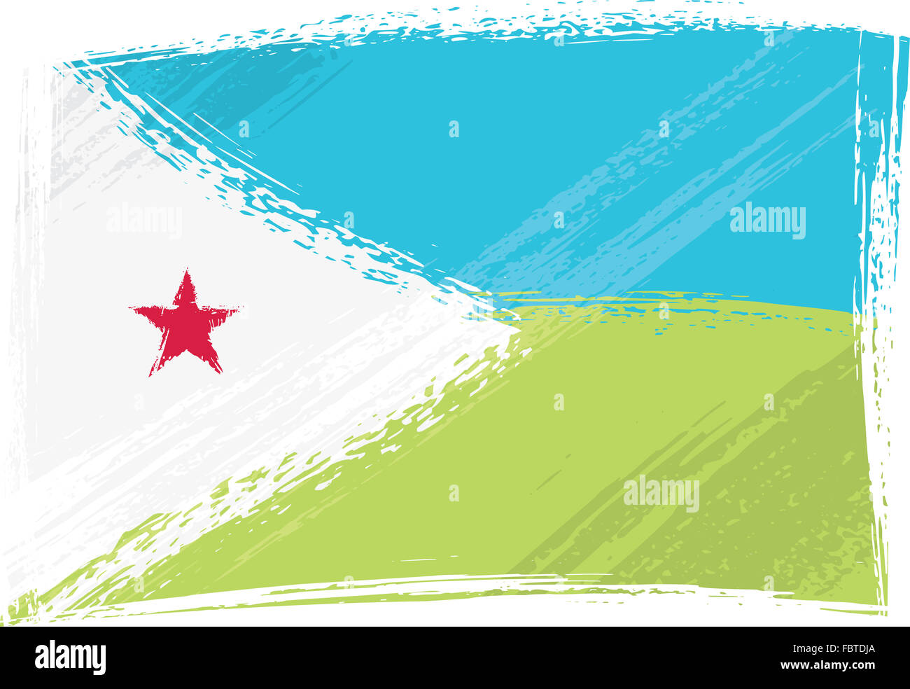 Grunge drapeau Djibouti Banque D'Images