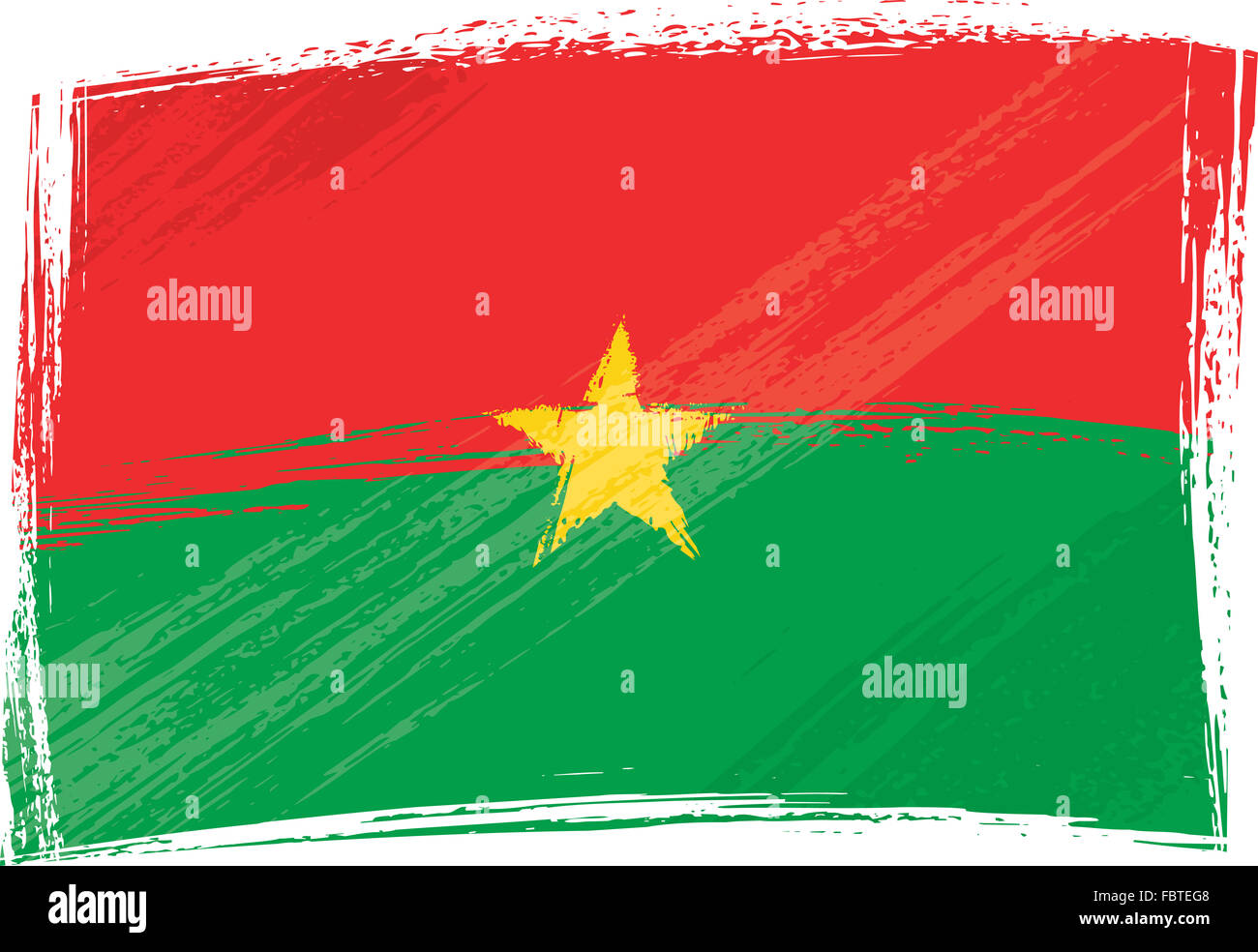 Grunge drapeau Burkina Faso Banque D'Images