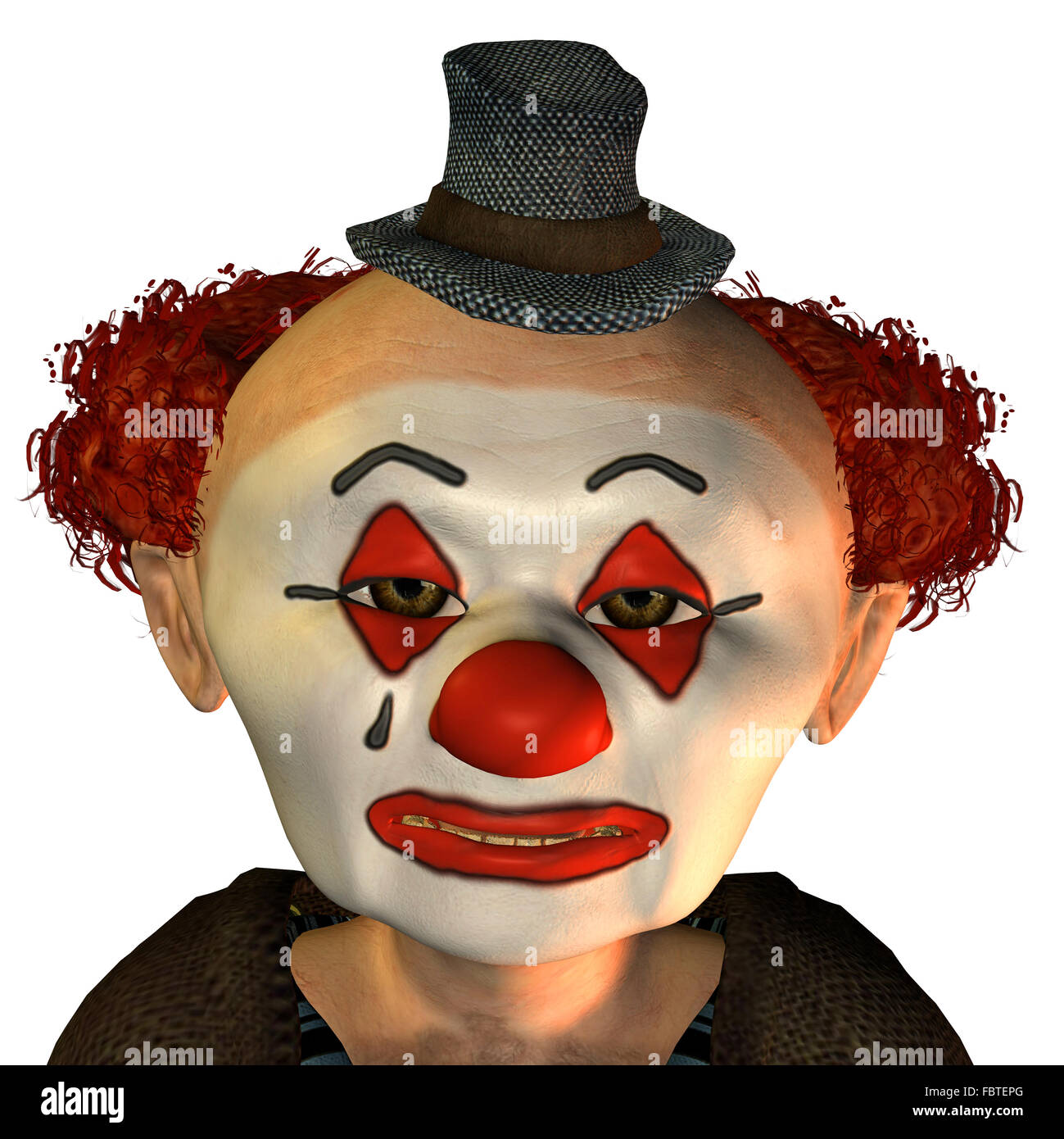 visage de clown triste Banque D'Images