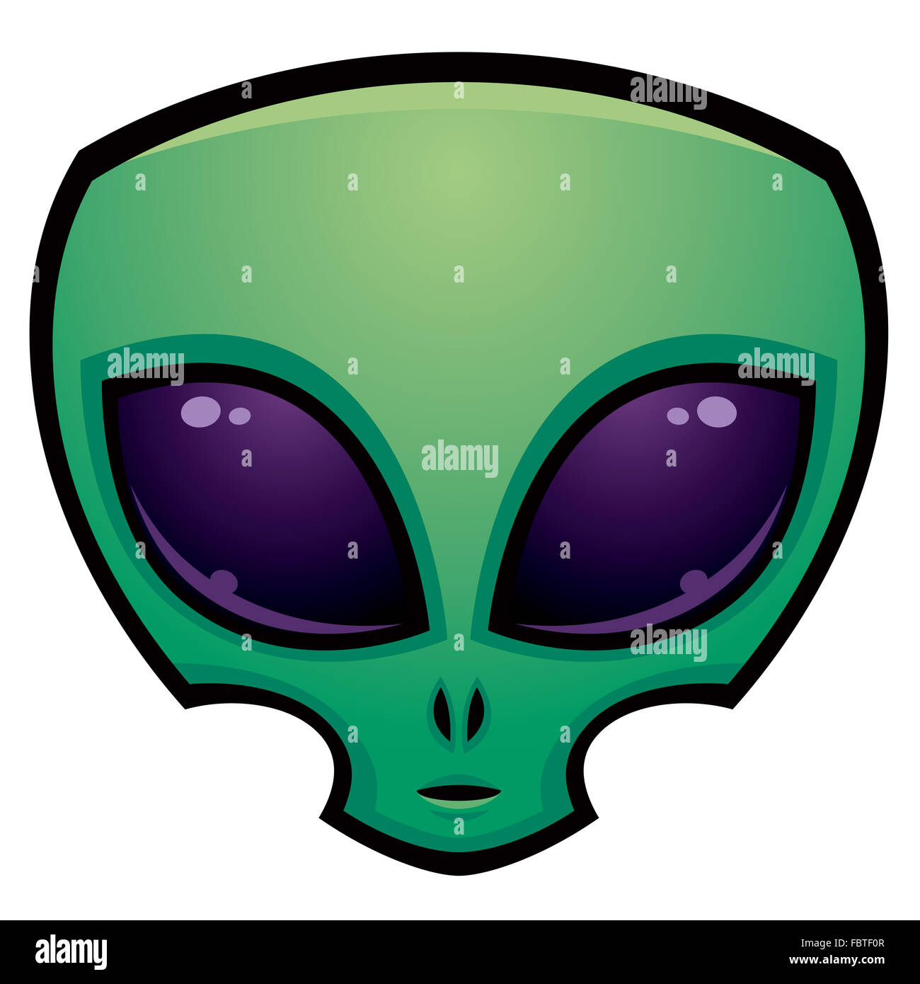 Alien Head Icon Banque D'Images