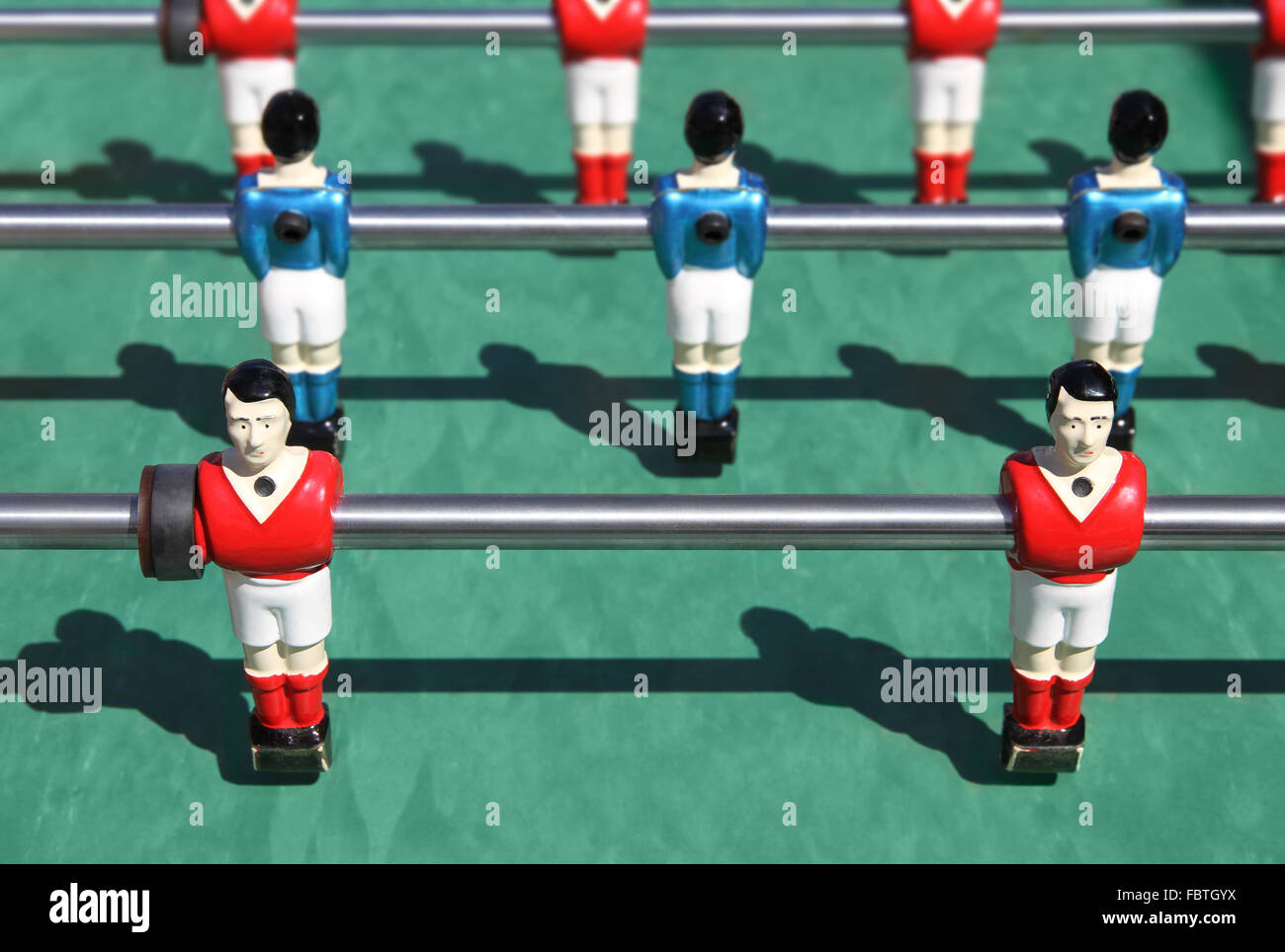 Football de table baby-foot. Banque D'Images