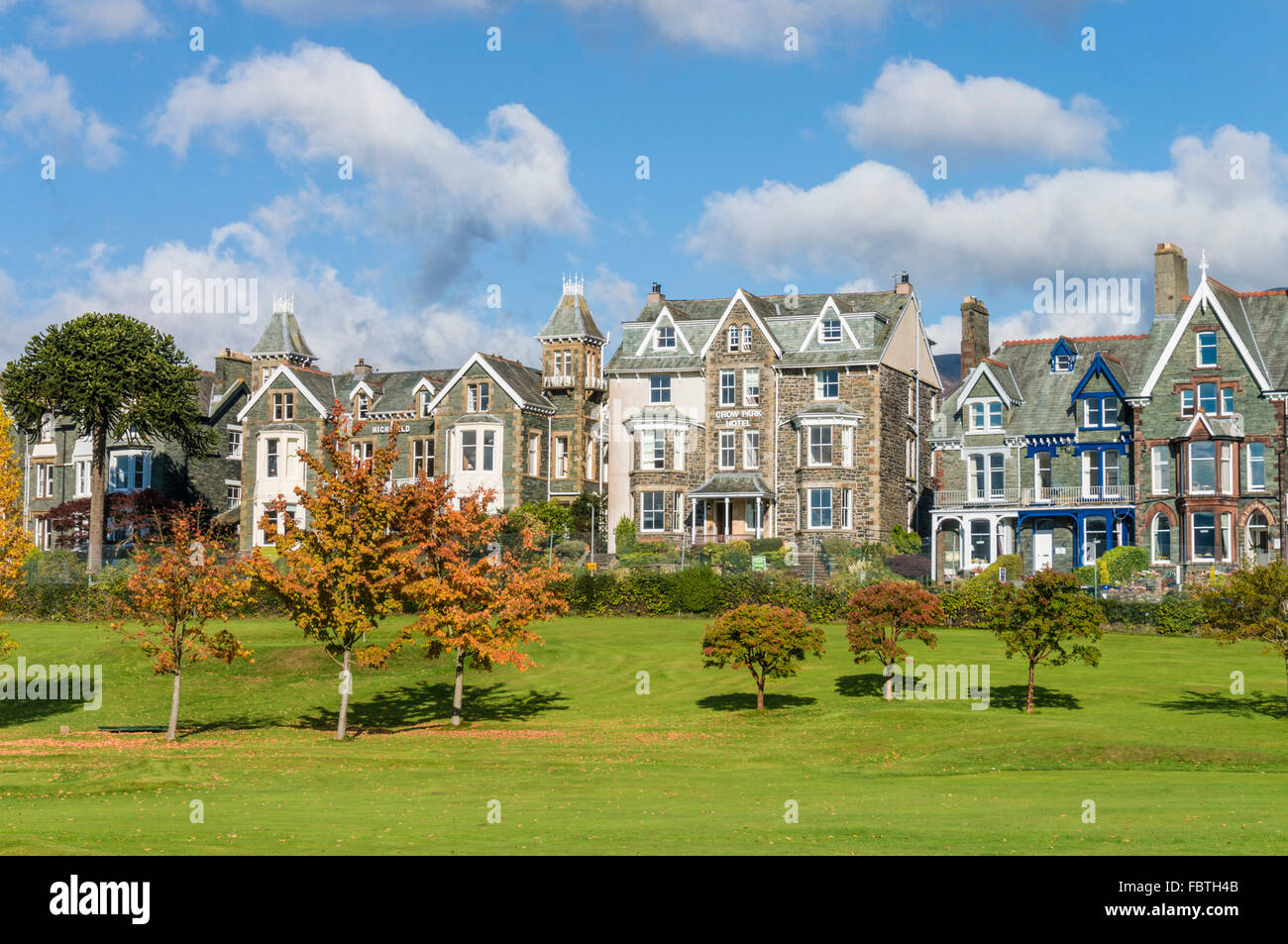 Hôtels et Bed and breakfast met sur la tête derrière le parc espère Keswick Cumbria Lake district Angleterre uk gb eu Europe Banque D'Images