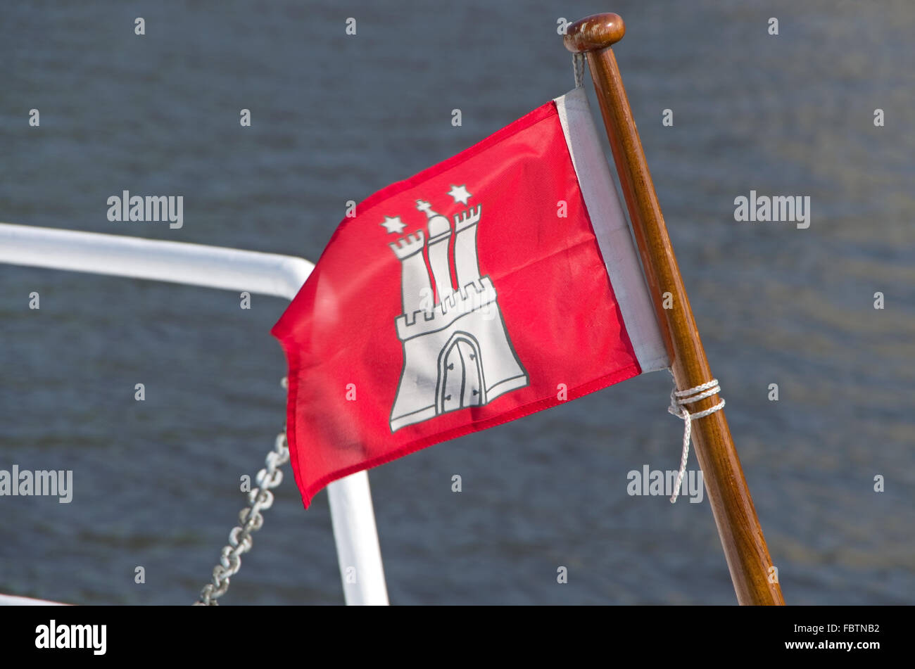 drapeau de Hambourg Banque D'Images