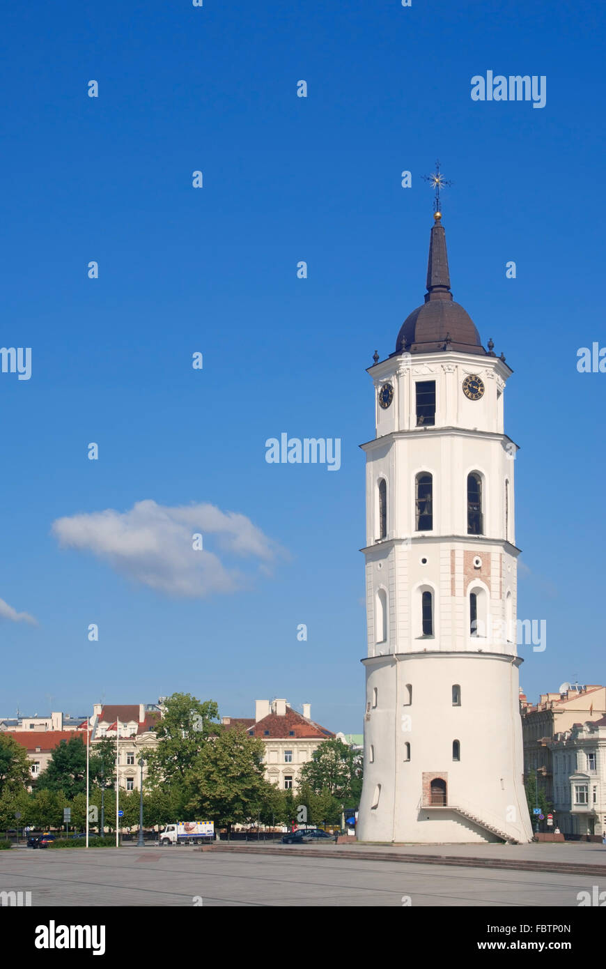 Clocher de la cathédrale de Vilnius Banque D'Images