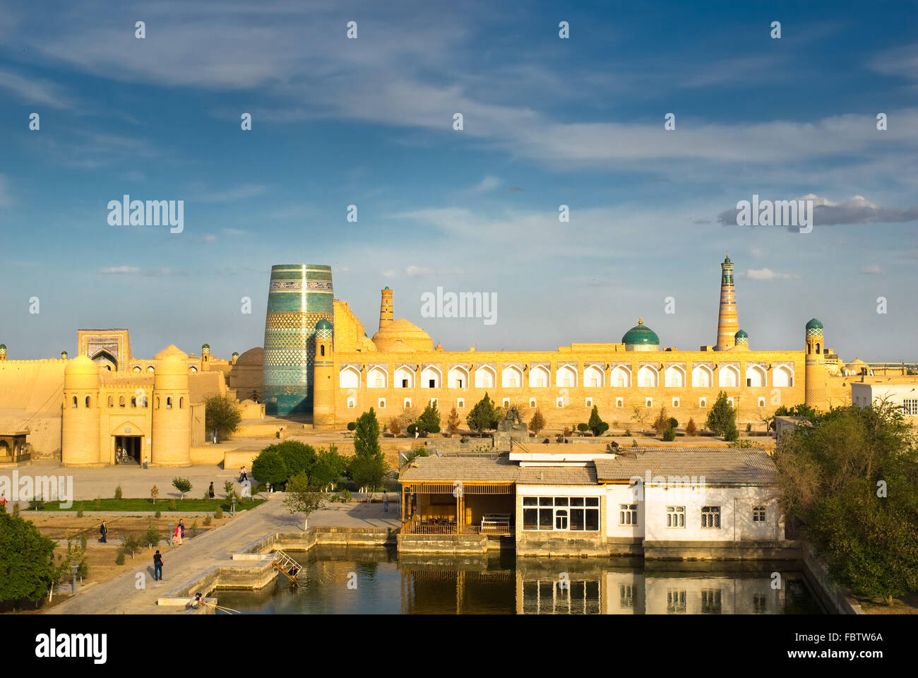 Panorama de la vieille ville de Khiva, Ouzbékistan Banque D'Images