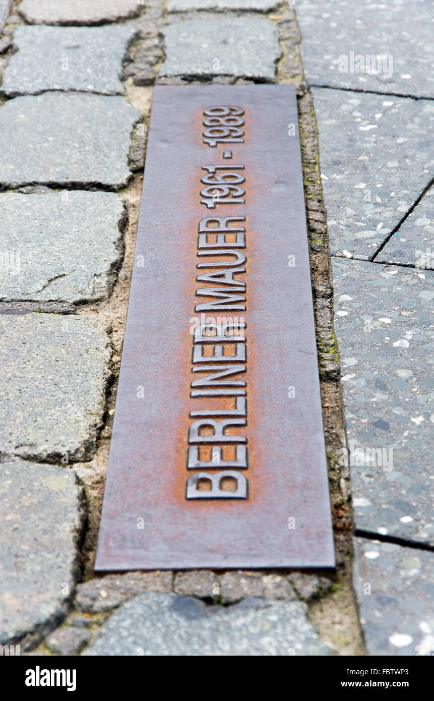 Mur de Berlin berliner mauer Banque D'Images